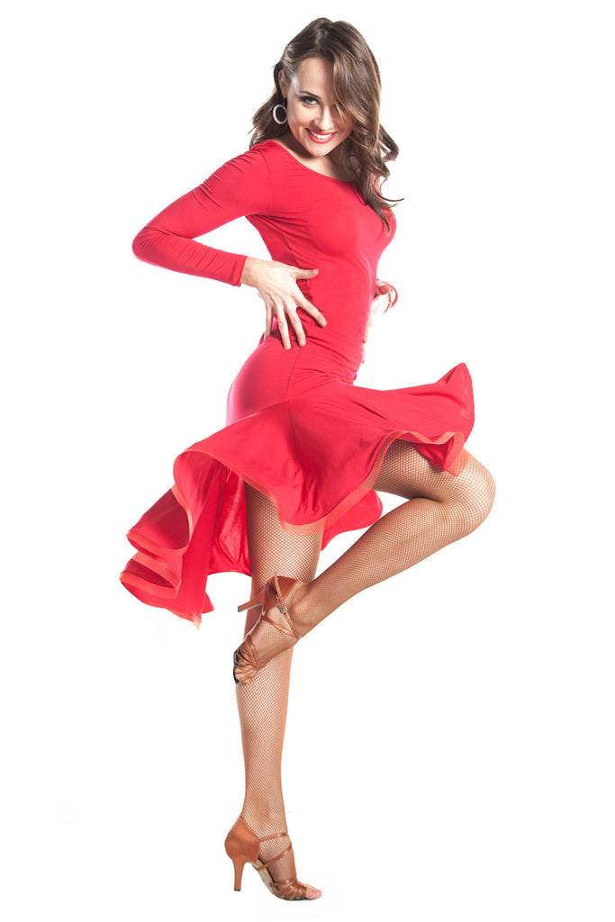 Joanna Red Latin Dance Dress
