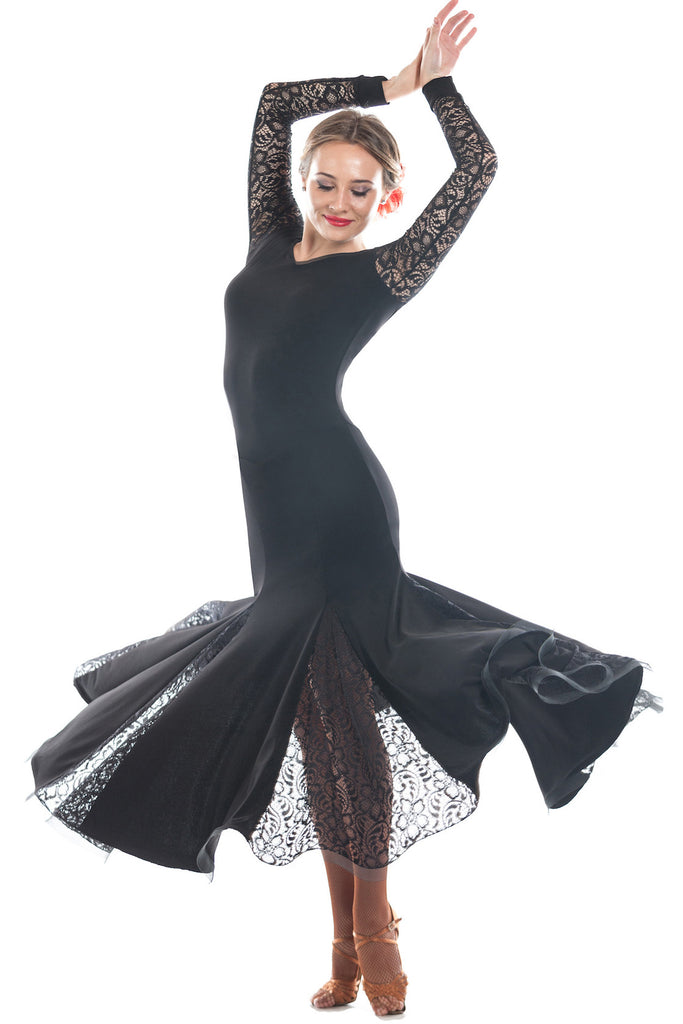Grace Black Lace Ballroom Dress – DanceLuxe Boutique